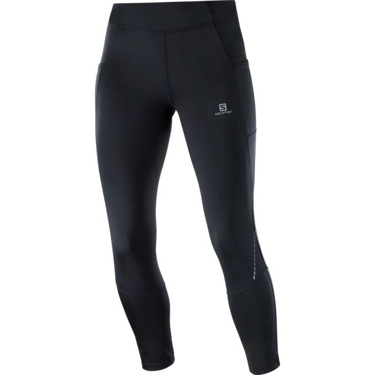 Black Salomon Cross Run 25'' Women's Running Tights | IE KV9842